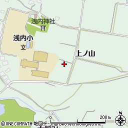 秋田県能代市浅内周辺の地図