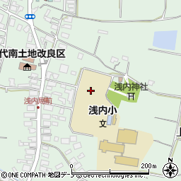 秋田県能代市浅内（上ノ山）周辺の地図