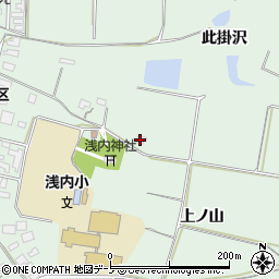 秋田県能代市浅内此掛沢周辺の地図