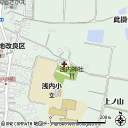 秋田県能代市浅内上ノ山4周辺の地図