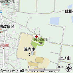 浅内集会所周辺の地図