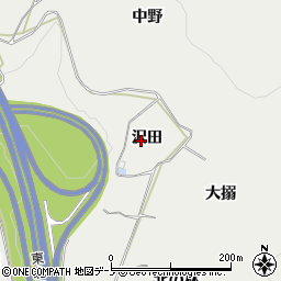 秋田県鹿角市八幡平沢田周辺の地図