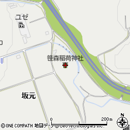 笹森稲荷神社周辺の地図