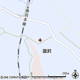 秋田県能代市河戸川箒沢周辺の地図