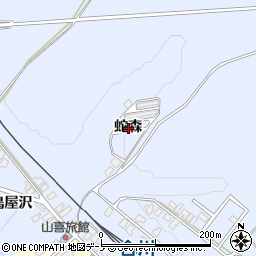 秋田県北秋田市川井蛇森周辺の地図