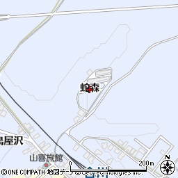 秋田県北秋田市川井（蛇森）周辺の地図