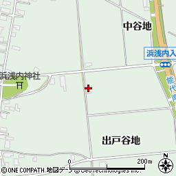 秋田県能代市浅内（出戸谷地）周辺の地図