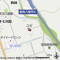 秋田県鹿角市八幡平駒林周辺の地図