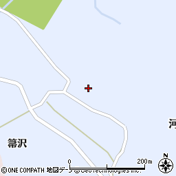 秋田県能代市河戸川弐ノ沢周辺の地図