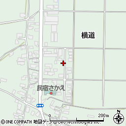 秋田県能代市浅内横道周辺の地図