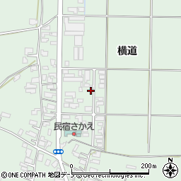 秋田県能代市浅内（横道）周辺の地図