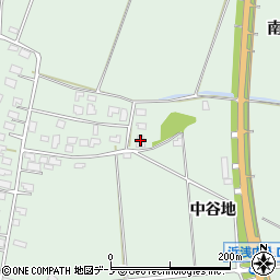 秋田県能代市浅内（中谷地）周辺の地図