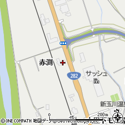 秋田県鹿角市八幡平赤渕周辺の地図