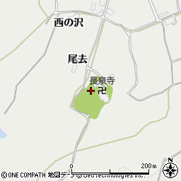 秋田県鹿角市尾去沢尾去周辺の地図