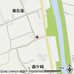 秋田県鹿角市尾去沢東在家14周辺の地図