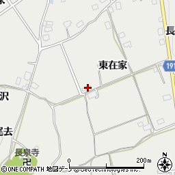 秋田県鹿角市尾去沢東在家82周辺の地図