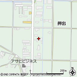 秋田県能代市浅内押出周辺の地図