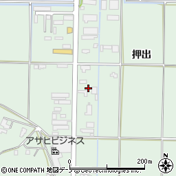 秋田県能代市浅内（押出）周辺の地図