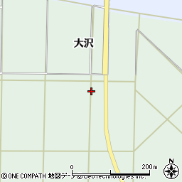 秋田県能代市浅内大沢周辺の地図