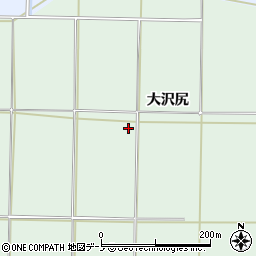 秋田県能代市浅内大沢尻周辺の地図