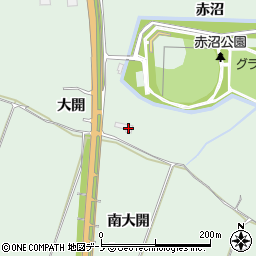 秋田県能代市浅内（大開）周辺の地図
