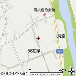 秋田県鹿角市尾去沢東在家99周辺の地図