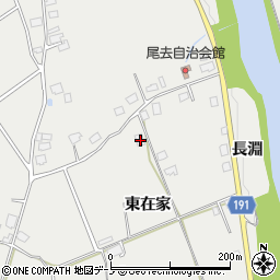 秋田県鹿角市尾去沢東在家27周辺の地図