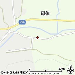 秋田県能代市母体水ノ口周辺の地図