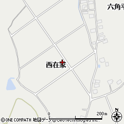 秋田県鹿角市尾去沢西在家周辺の地図