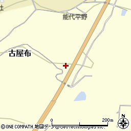 秋田県能代市古屋布周辺の地図