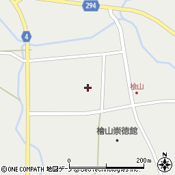 秋田県能代市檜山檜山町周辺の地図