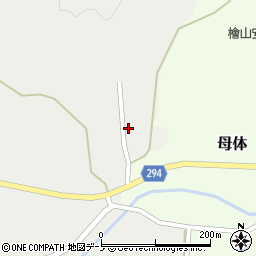 秋田県能代市檜山（新蟹）周辺の地図