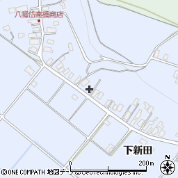 秋田県北秋田市八幡岱新田八幡岱38周辺の地図