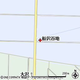 秋田県能代市河戸川（船沢谷地）周辺の地図