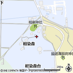 秋田県能代市河戸川相染森周辺の地図
