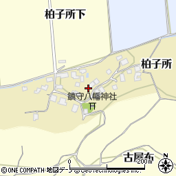 秋田県能代市柏子所108周辺の地図