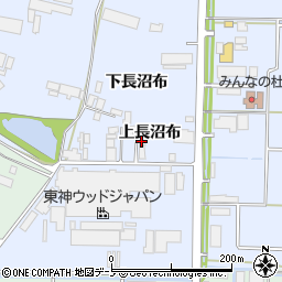 秋田県能代市河戸川上長沼布周辺の地図