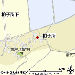 秋田県能代市柏子所周辺の地図