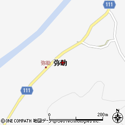 秋田県大館市比内町谷地中（弥助）周辺の地図