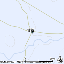 秋田県鹿角市花輪甘蕗周辺の地図