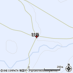 秋田県鹿角市花輪（甘蕗）周辺の地図