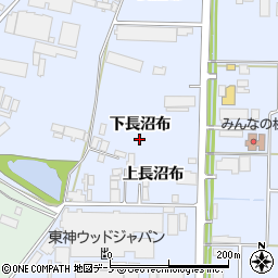秋田県能代市河戸川（下長沼布）周辺の地図