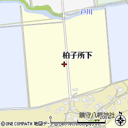 秋田県能代市柏子所下周辺の地図