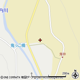 秋田県能代市二ツ井町仁鮒鬼神前田118周辺の地図