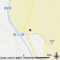 秋田県能代市二ツ井町仁鮒鬼神前田120周辺の地図