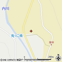 秋田県能代市二ツ井町仁鮒鬼神前田121周辺の地図