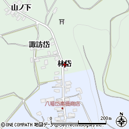 秋田県北秋田市木戸石林岱周辺の地図