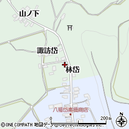 秋田県北秋田市木戸石諏訪岱88周辺の地図