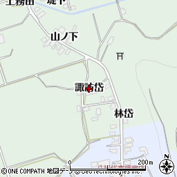 秋田県北秋田市木戸石（諏訪岱）周辺の地図