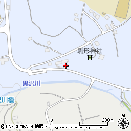 秋田県鹿角市花輪月竹沢周辺の地図